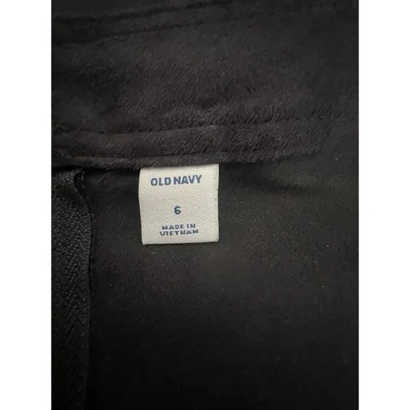 Old Navy Black Suede Utility Front Pocket Zipper Mini Skirt - Size 6 - Picture 5 of 9